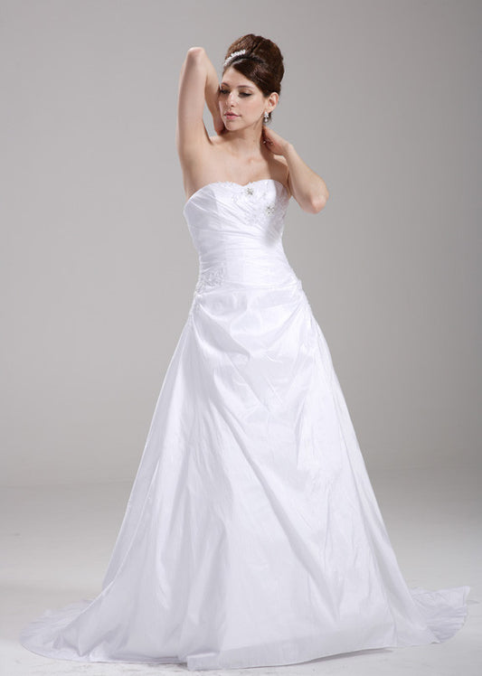 Taffeta wedding gown