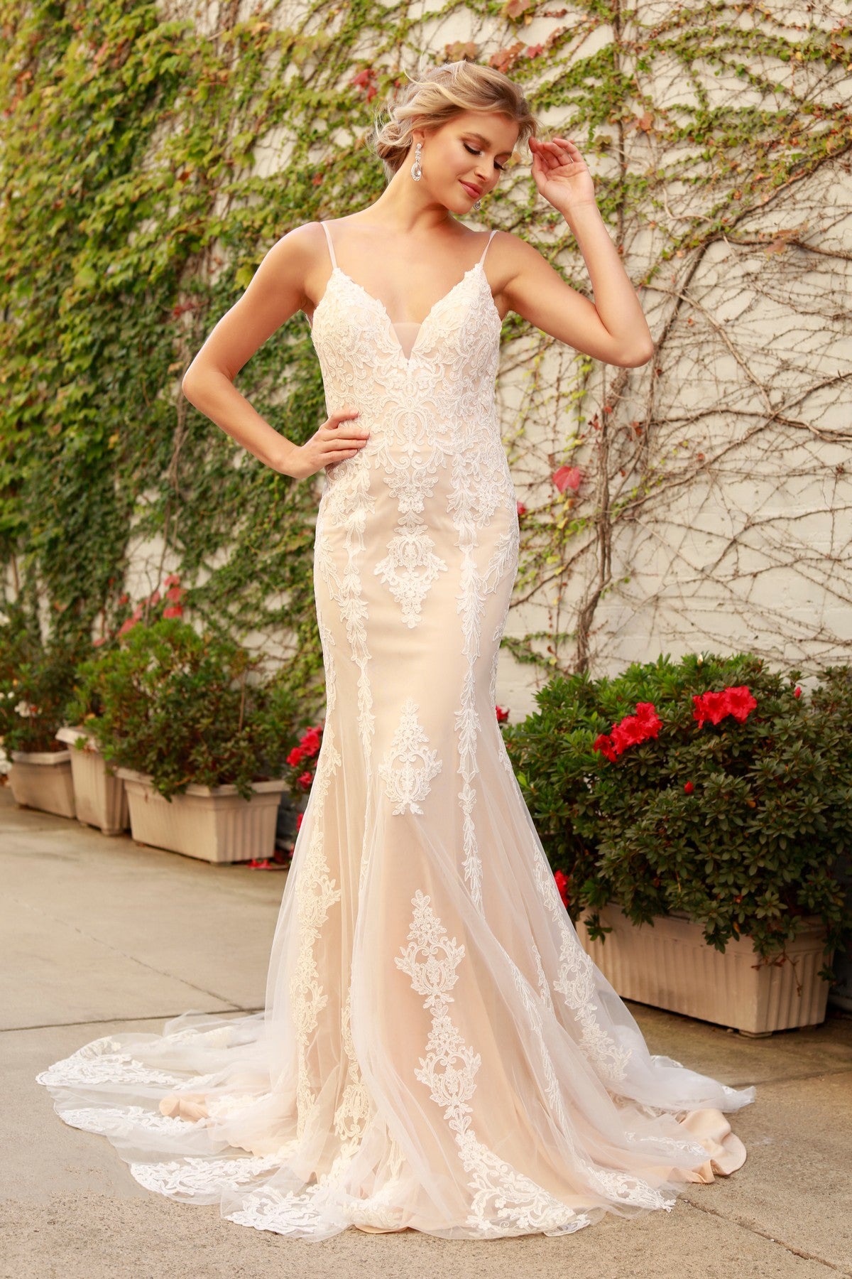 Two tone wedding best sale dress