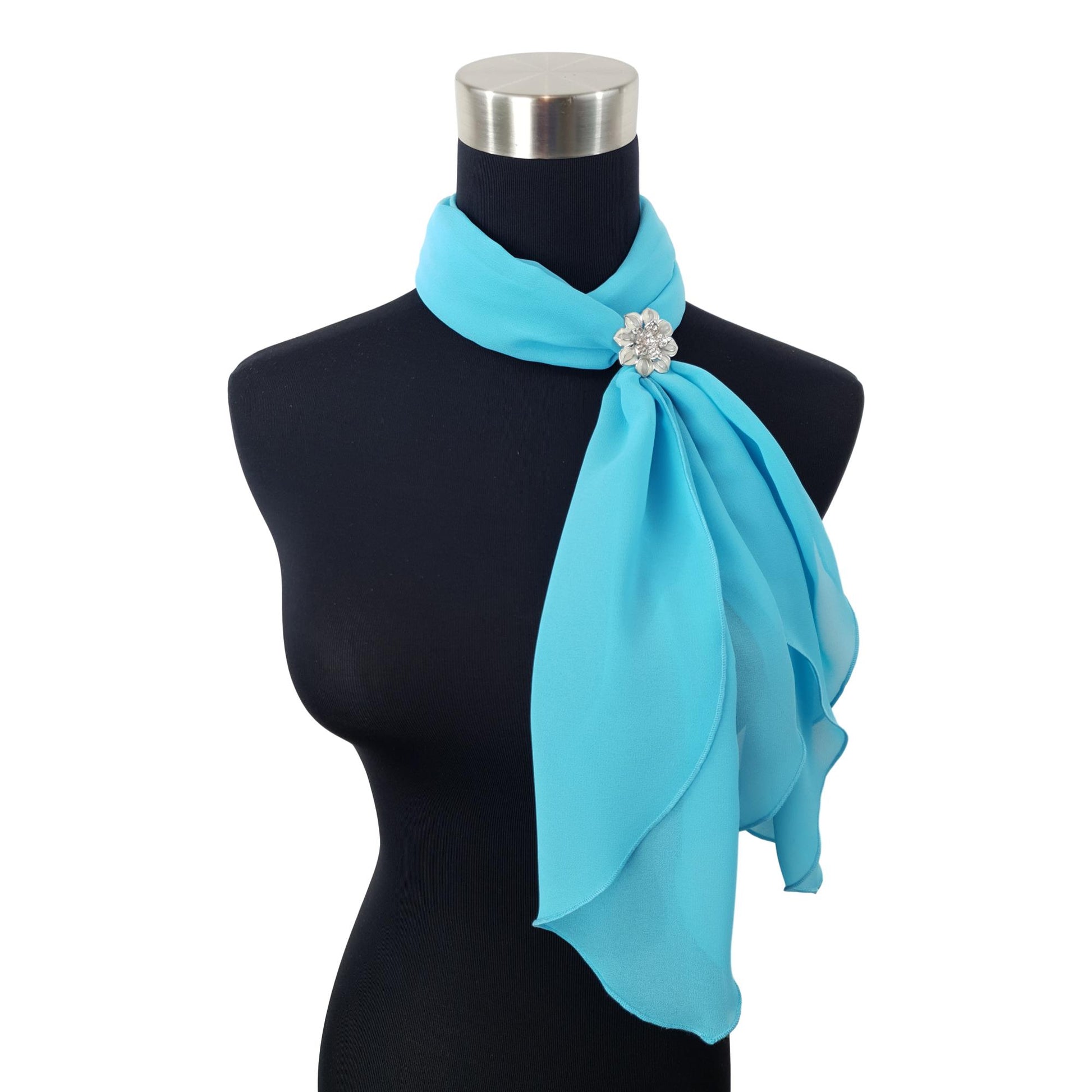 Silver Flower Triple Scarf Ring Small Rings in Gift Box