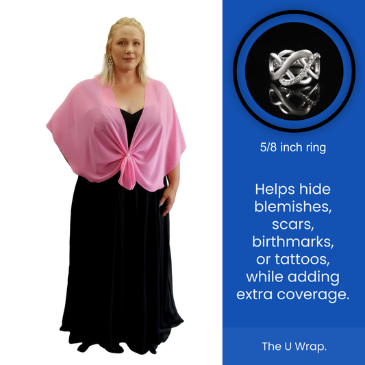 The U Wrap with Diamonte Scarf Ring Set (Candy)