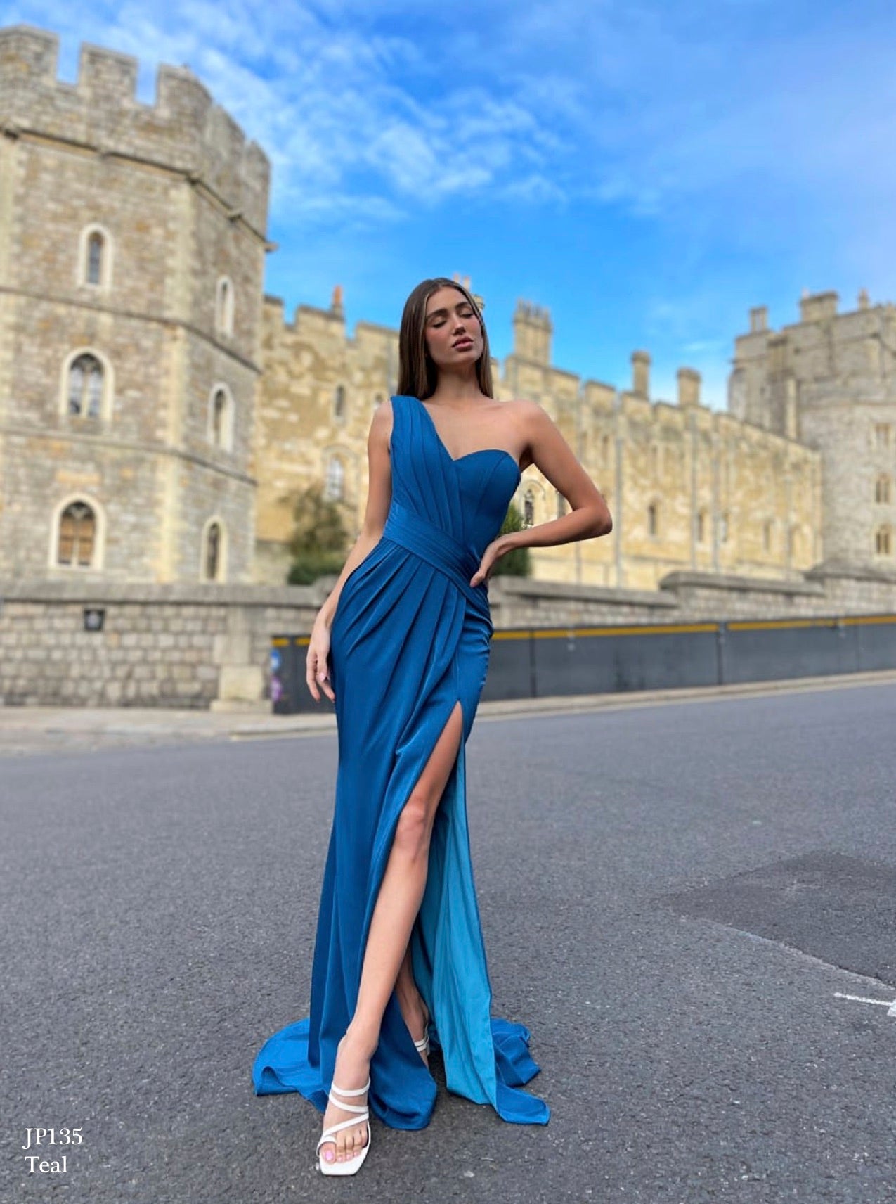Satin Bridesmaid Gown by Jadore JP135  Rendezvous Designs