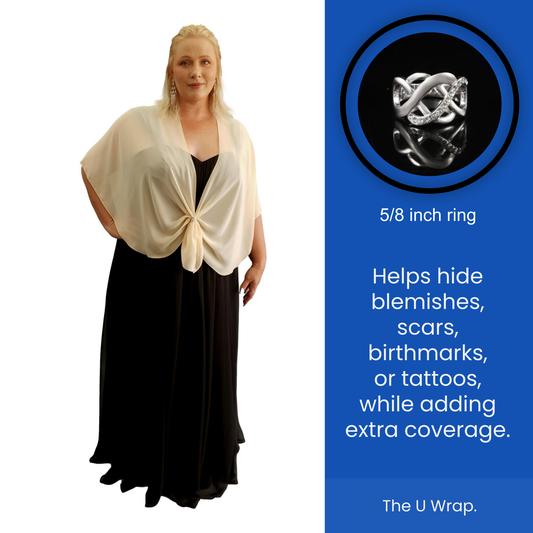 The U Wrap with Diamonte Scarf Ring Set (Maize)