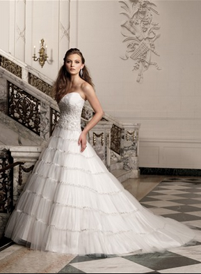 tuille wedding gown