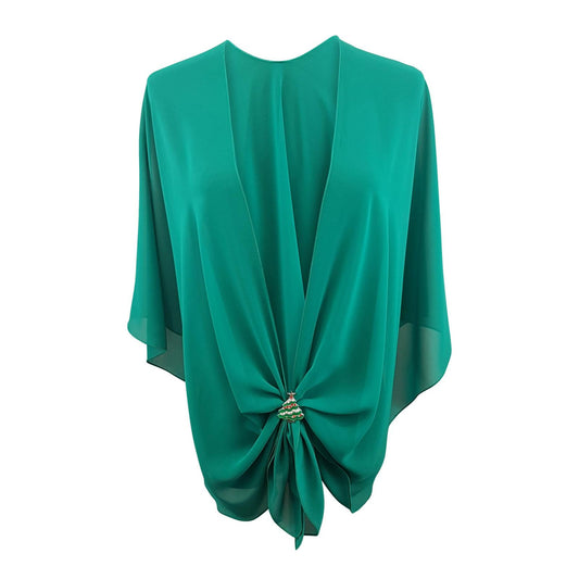 The U Wrap with Diamonte Scarf Ring Set (Green Xmas Tree)